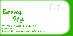 barna ilg business card